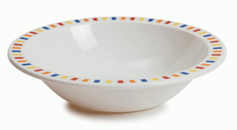 Harfield Duo Polycarbonate Bowl 17.3cm With Patterned Rim (026P)