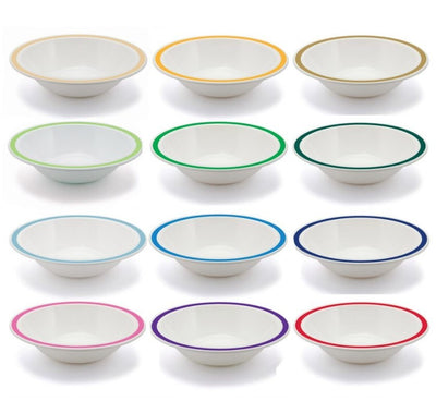 Harfield Duo Polycarbonate Bowl 17.3cm With Solid Colour Rim (026)