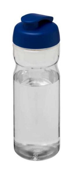 Harfield Copolyester Water Bottle 600ml Clear With Coloured Flip Lid (484)