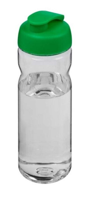Harfield Copolyester Water Bottle 600ml Clear With Coloured Flip Lid (484)