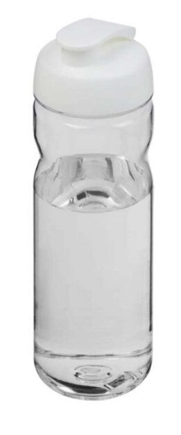 Harfield Copolyester Water Bottle 600ml Clear With Coloured Flip Lid (484)