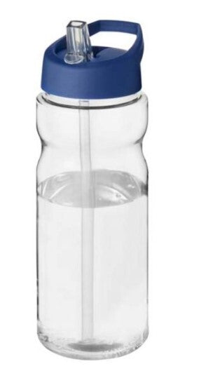 Harfield Copolyester Water Bottle 600ml Clear With Coloured Spout Lid (485)