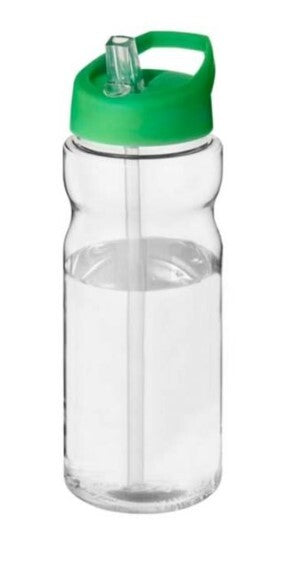 Harfield Copolyester Water Bottle 600ml Clear With Coloured Spout Lid (485)