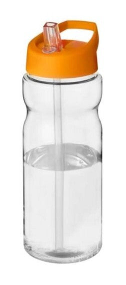 Harfield Copolyester Water Bottle 600ml Clear With Coloured Spout Lid (485)