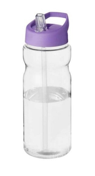 Harfield Copolyester Water Bottle 600ml Clear With Coloured Spout Lid (485)