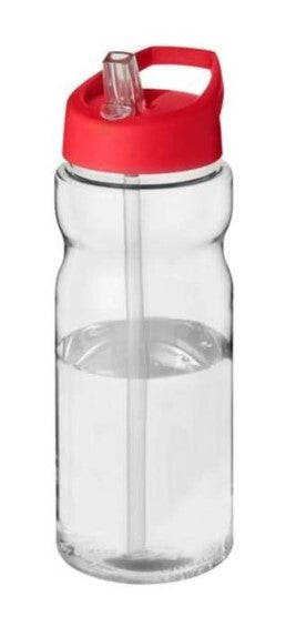 Harfield Copolyester Water Bottle 600ml Clear With Coloured Spout Lid (485)
