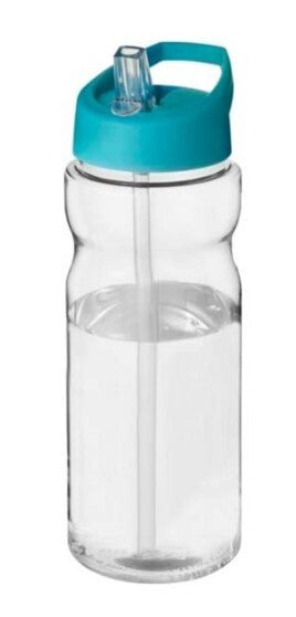 Harfield Copolyester Water Bottle 600ml Clear With Coloured Spout Lid (485)