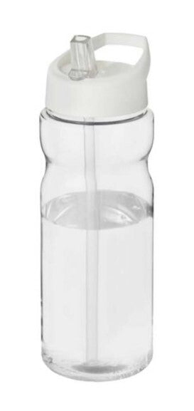 Harfield Copolyester Water Bottle 600ml Clear With Coloured Spout Lid (485)