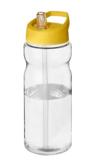 Harfield Copolyester Water Bottle 600ml Clear With Coloured Spout Lid (485)