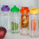 Harfield Copolyester Water Bottle 600ml Clear With Coloured Spout Lid (485)
