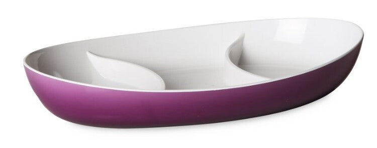 Harfield Acrylic Hors D'oeurve 3 Section Tray 28cm x 17cm (631)
