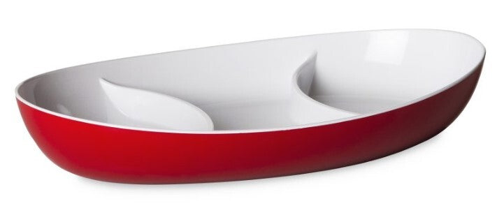 Harfield Acrylic Hors D'oeurve 3 Section Tray 28cm x 17cm (631)