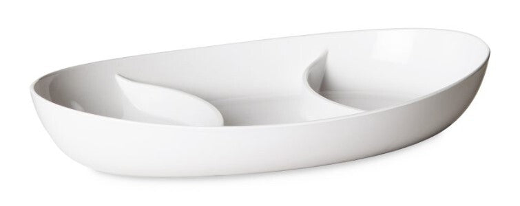 Harfield Acrylic Hors D'oeurve 3 Section Tray 28cm x 17cm (631)