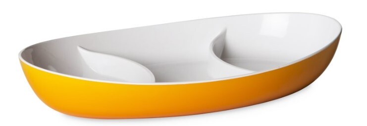 Harfield Acrylic Hors D'oeurve 3 Section Tray 28cm x 17cm (631)