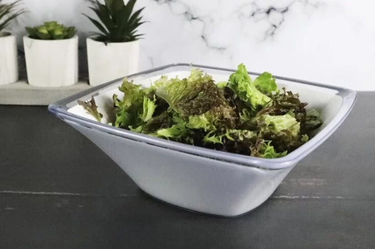 Harfield Acrylic White Curved Display Bowl 2.3Ltr / 24cm x 24cm x 9cm (793)