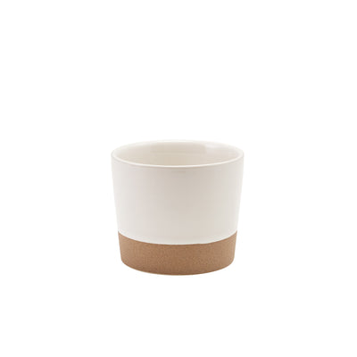 Genware Kava White Stoneware Chip Cup 9 x 7.4cm (Box Of 6)