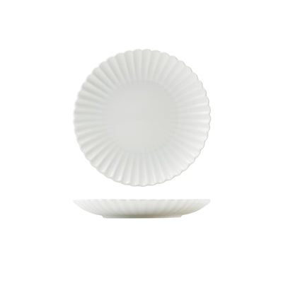 Incise Porcelain Scalloped Coupe Plate 20cm (Box Of 6)
